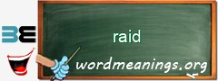 WordMeaning blackboard for raid